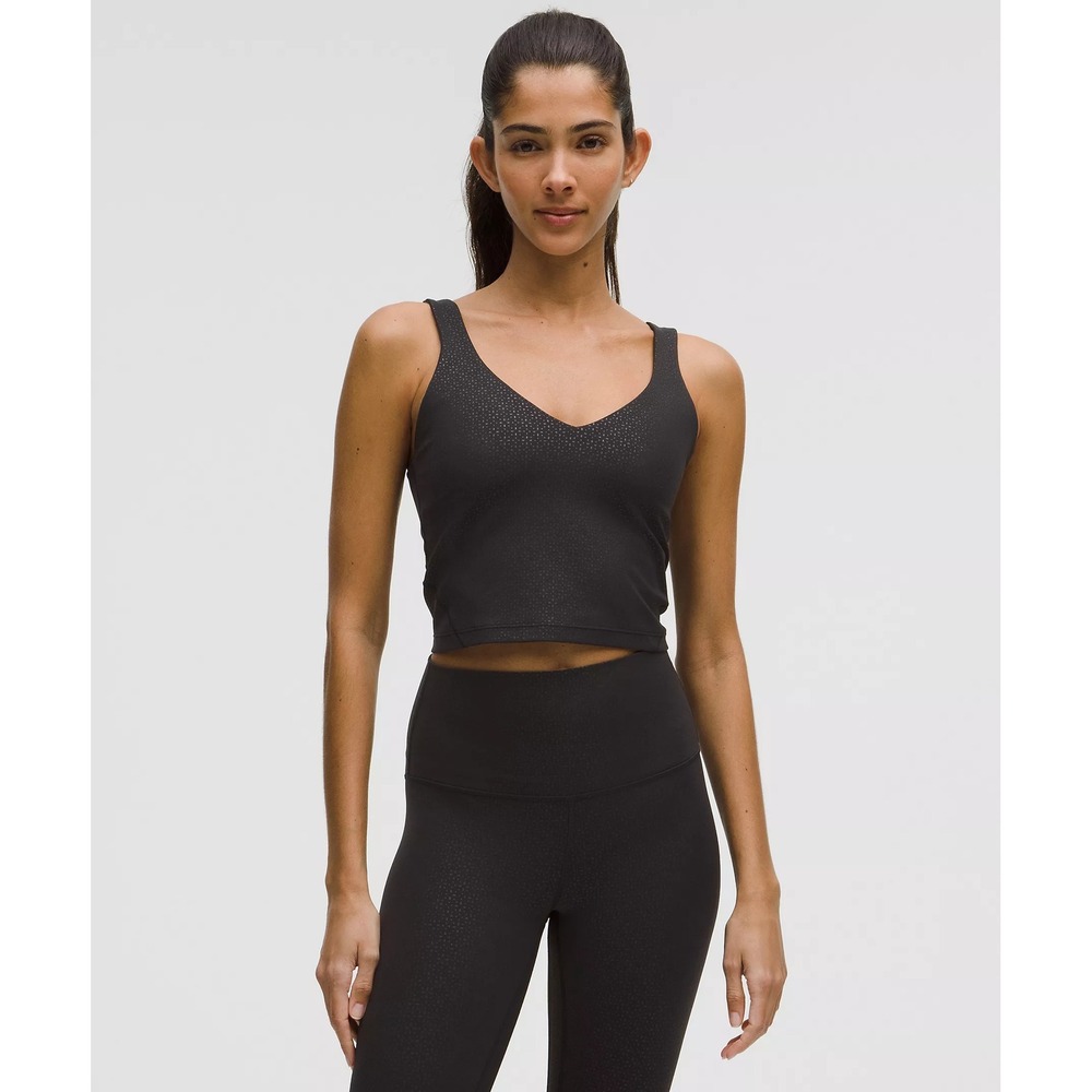 495-Lululemon-Align Tank Top-Lace Dot Emboss Black